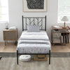 3FT Single Bed Frame with Headboard Metal Platform Bed w/30 cm Under Bed Storage