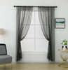 VEGAS Sparkle Diamante Glitz Voile Curtain Tab Top Glitter Panel GREY 3 Designs
