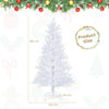 6FT Pre-lit Artificial Christmas Tree Hinged Xmas Tree with 300 LED Lights