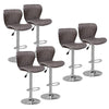 1/2/4/6x Bar Stools Gas Lift Swivel Faux Leather Kitchen Breakfast Counter Salon
