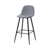 2Pcs Bar Stools Fabric Breakfast Bar Stools Kitchen Chairs Metal Leg 75 cm Seat