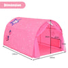 Kids Bed Tunnel Tent Portable Pop Up Playhouse with Double Mesh Curtain and Bag