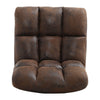 ExtraSoft Swivel Leisure Chair Brown Leather Mid-Century Armless Seat Desk Chair