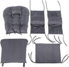 ONPNO Replacement Velvet Cushions 5PCS Set for Glider Rocking Chair and Stool