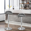 2 Pcs Grey Bar Stools Gas Lift Swivel Kitchen Breakfast Chairs Adjustable Height