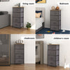 Fabric Cabinets Storage Unit Chest of 3/4/5 Drawers Bedside Table Organiser Grey