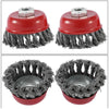 2PC 4PC Twist Knot Semi Wire Wheel Cup Brush Set For 115mm Angle Grinder
