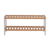 100% Bamboo Shoe Rack Bench, Shoe Storage, 2-Layer Multi-Function