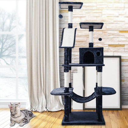 Cat Tree 170cm Cat Tower Activity Centre Scratching Post for Large Cat Kitten NS