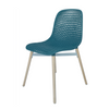 Set of 4 Dining Chairs Wooden Legs Tulip Plastic Chairs Set Kitchen Home Office