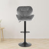 2PCS Adjustable Breakfast Bar Stools Velvet Chair Swivel Lift Kitchen Chair