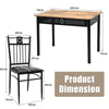 5PCS Dining Table & Chair Set Breakfast Bar Kitchen Furniture with Padded Seat