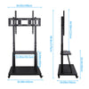 Flat Panel Floor TV Cart Stand Wheels for 32-100'' TV Mount Trolley W/ 2 Shelves