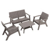 4Piece Garden Furniture Lounge Set Dining Corner Sofa Table Chairs Outdoor Patio