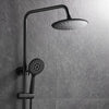 Bathroom Round Thermostatic Mixer Shower Set Matte Black Exposed Twin Head Valve