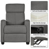 Recliner Chair Sofa Adjustable Fabric Relining Armchair Living Room Home Theater