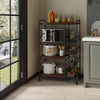 Mobile Kitchen Storage Cart Dining Room Microwave Shelving Unit Rack Baskets