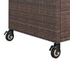 Bar Cart with Drawer Poly Rattan Strong weather resistance Large space