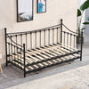 Black 3FT Single Day Bed Trundle Optional Twin Size Metal Bed Frame Guest Room