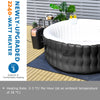 4-Person Inflatable Hot Tub Spa Portable Heated Round Tub Spa Massage Bubble Jet