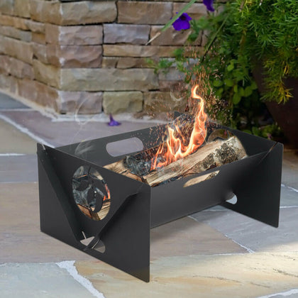 Black Steel Garden Fire Pit Outdoor Patio Camping Wood Burner Bowls Patio Heater