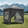 Outdoor Pop up Gazebo 2x2 3x3 m Garden Marquee Party Tent Sun Canopy Home Grey