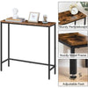 Wooden Free Standing Hallway Console Table Living Room Shelf Display Metal Legs