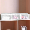 12x White Plastic Shoe Storage Boxes Drawer Stackable Foldable Durable Organiser