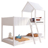 3FT Wooden Bunk Bed Loft Bed Treehouse Kids Mid Sleeper Cabin Bed 90x190cm QW