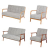 1/2 Seater Loveseat Fabric Upholstered Lounge Arm Chair Sofa Chair Couch Wooden