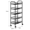 5 Tiers Metal Kitchen Trolley Cart Salon Beauty SPA Storage Shelf Rolling Wheels