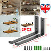 UK 2X Rustic Scaffold Board Shelf Brackets Industrial Steel Metal Heavy Duty