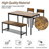 Dining Table and 2 / 4 Chairs Bench Set 4 / 6 Seater Home Kitchen Room Furniture