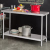 High Quality Kitchen Table Worktop Work Bench Catering Backplash Stainless Steel
