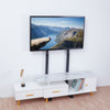 Elegant White Black TV Floor Stand Flat Panel Screen Adjustable TV Mount Bracket