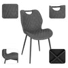 2/4/6x Dining Chairs with Backrest Faux Leather Padded Living Room Kitchen Cafe