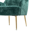 Luxury Crushed Velvet Armchair Wingback Padded Tub Chair Cafe Sofa W/ Metal Legs
