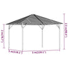 Gazebo with Sidewalls&Roof 3x3 m Anthracite X7P4