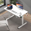 Electric Standing Desk Height Adjustable w/Cup Holder Headphone Hook Cable Clip