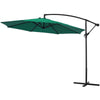 GARDEN PARASOL OUTDOOR HANGING SUN SHADE CANTILEVER BANANA UMBRELLA WITH BASE 3m