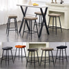 2/4PCS Bar Stools Breakfast Stool Kitchen Bar High Chairs Velvet Seat Metal Legs