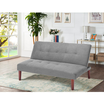 Upholstered Small 2 Seater Fabric Sofa Bed Couch Settee Sofabed Recliner Sleeper