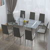 Extra Large Clear Glass Dining Table Rectangle Dinner Table for Big Family House