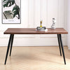 Retro Kitchen Dining Room Table Large Wooden Tabletop Metal Legs Party Gathering