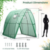 Portable Walk-in Greenhouse Tunnel W/ 2 Zippered Doors & Roll-up Screen Windows