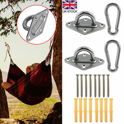 Stainless Heavy Duty Hammock Hanging Hook Set Swing Chair Bracket Hardware Tool