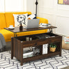 110cm Modern Lift Up Top Coffee Table Desk W/ Hidden Storage & Divided Shelf