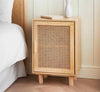 NEW Natural Bedside Cabinet With Shelves Storage Bedroom Furniture