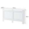 Modern Radiator Cover Cabinet MDF Vertical Slat Shelve Home Furniture White