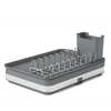 Dish Drainer Dry Rack Large Removable Tray Plate Cup Cutlery Kitchen Holder Grey